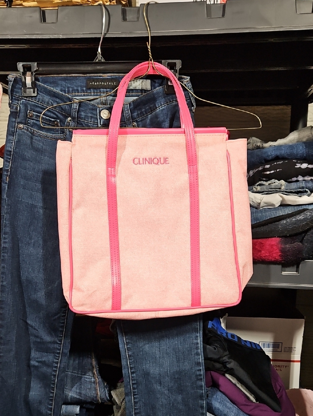 Clinique Two-Tone Pink Tote Bag